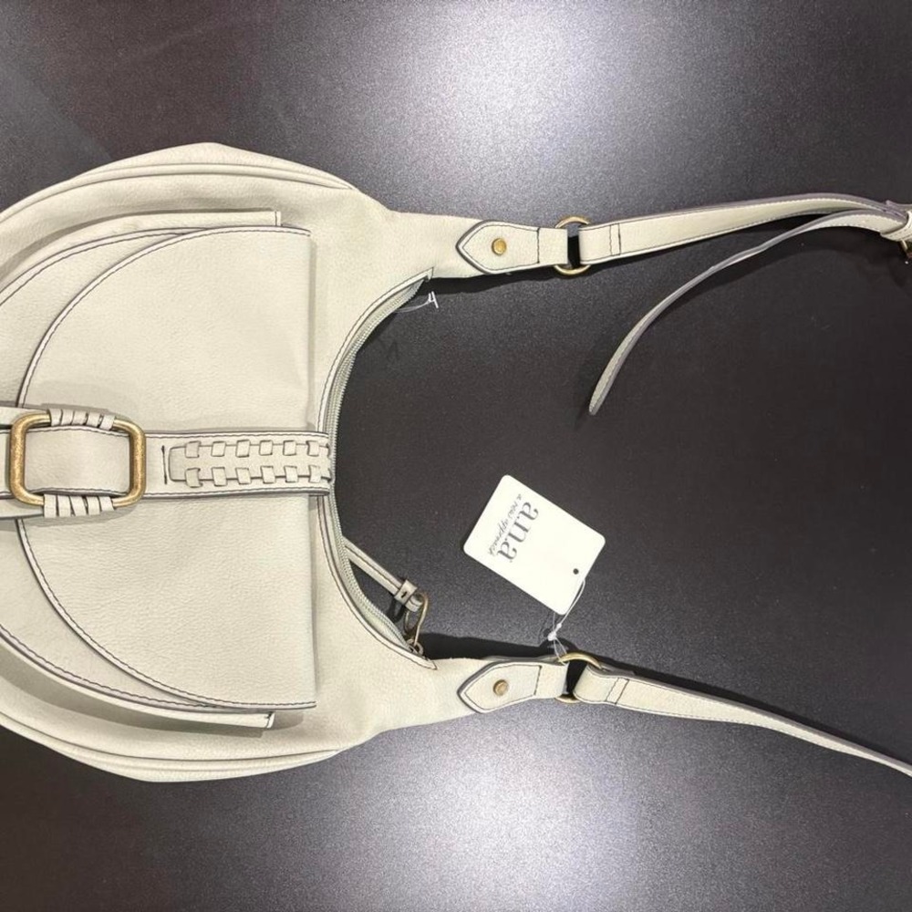 a.n.a a new approach Sage Green Faux Leather Buckle Crossbody Hobo Bag NEW